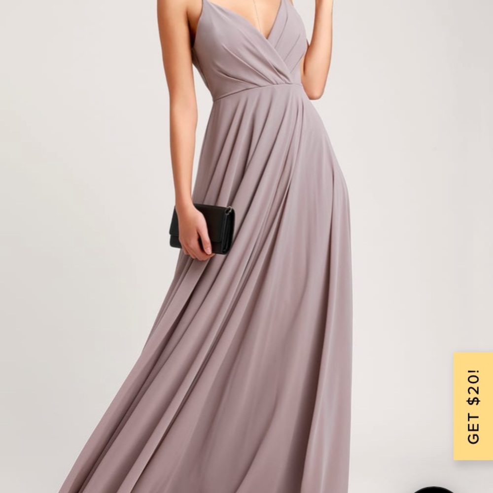 Taupe floor length dress